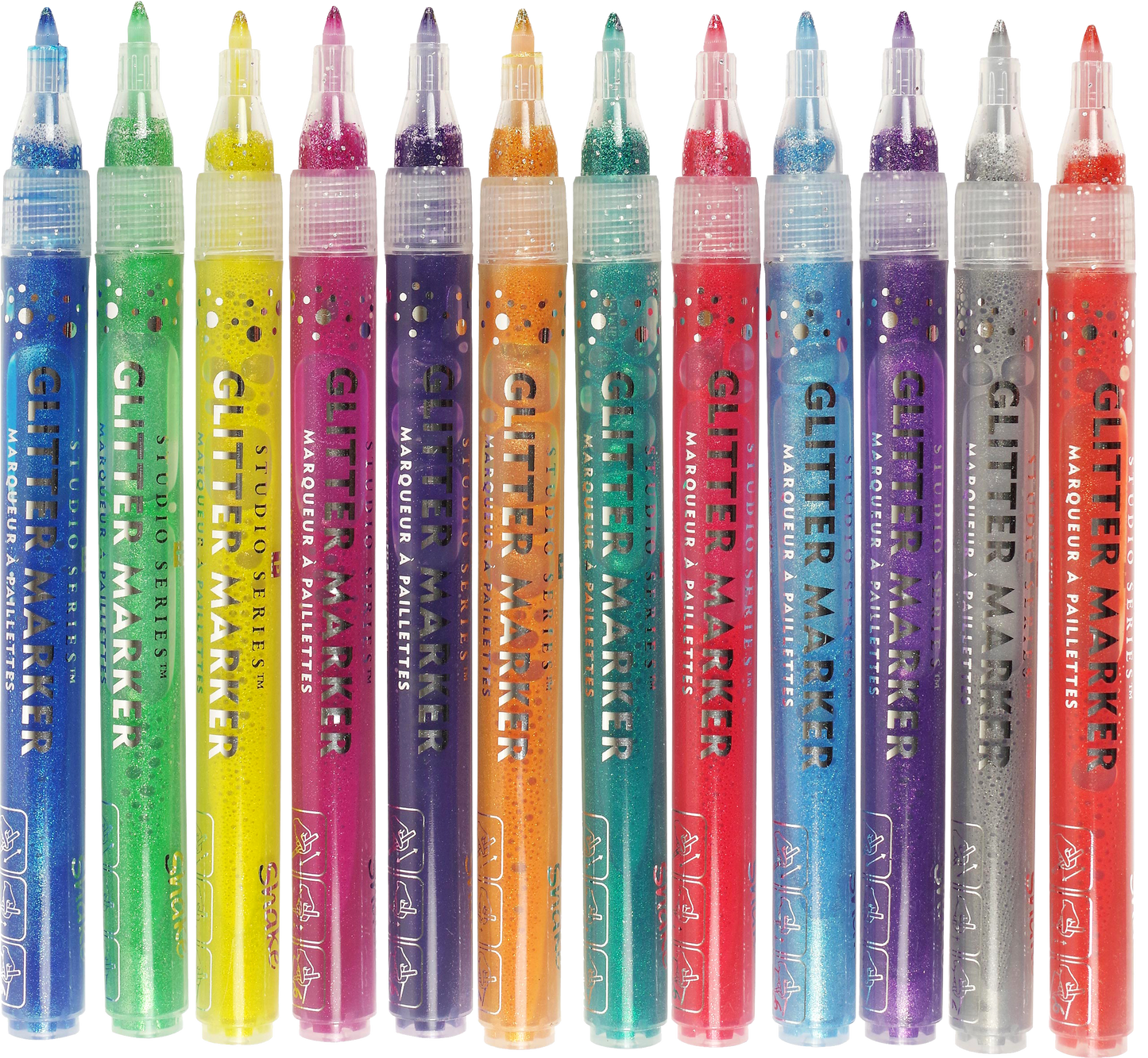 Peter Pauper Press - Studio Series Glitter Markers (Set of 12)