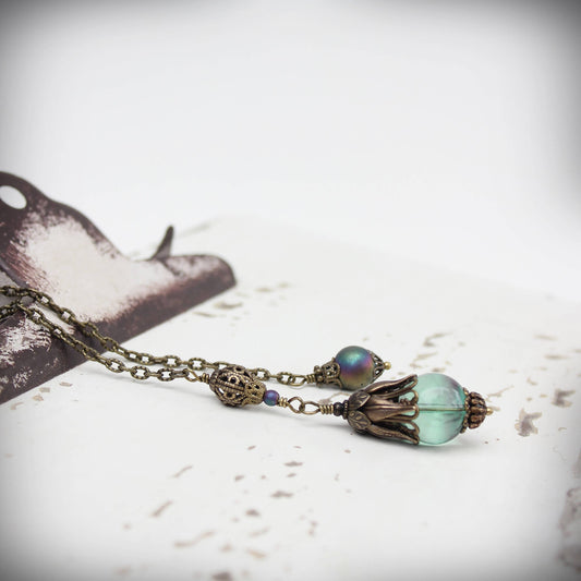 Circa 1890 - Vintage Style Fluorite Jewelry Pendulum | Intuition—Clarity
