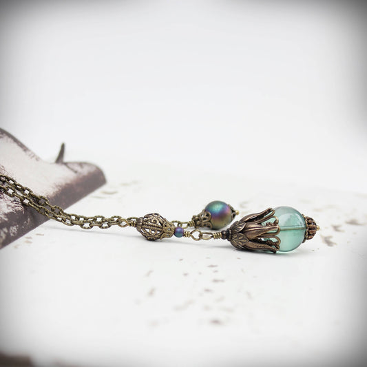 Circa 1890 - Vintage Style Fluorite Jewelry Pendulum | Intuition—Clarity