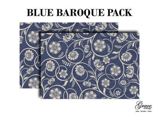 Painting Lady Designs : Blue Baroque Decoupage Pack