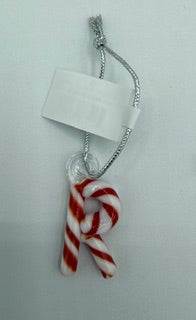 "R" CANDY STRIPPED ORNAMENT