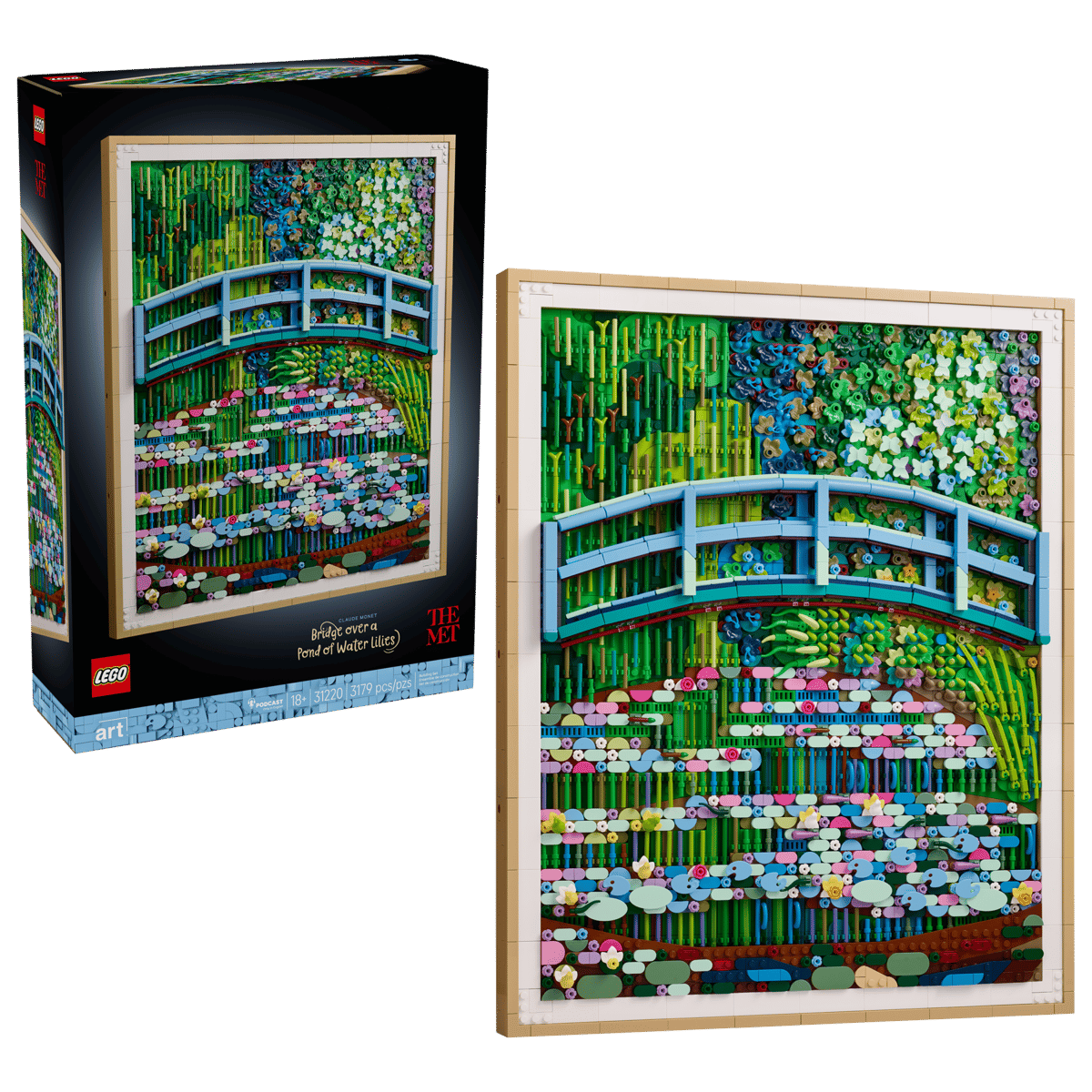 Lego Art : Claude Monet - Bridge over a Pond of Water Lilies
