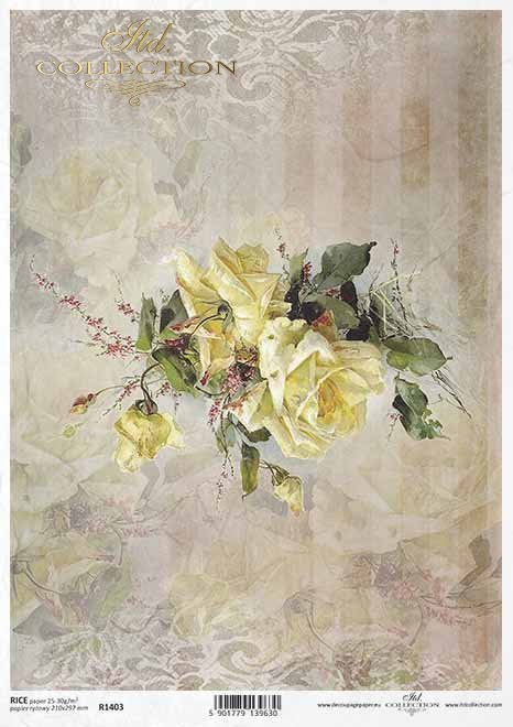 ITD Collection : Yellow Rose Rice Paper