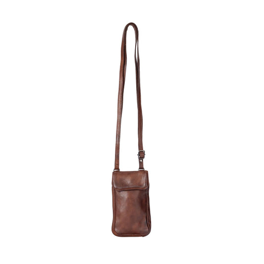 Greenwood Leather : Leather Phone Bag Elk - Brown