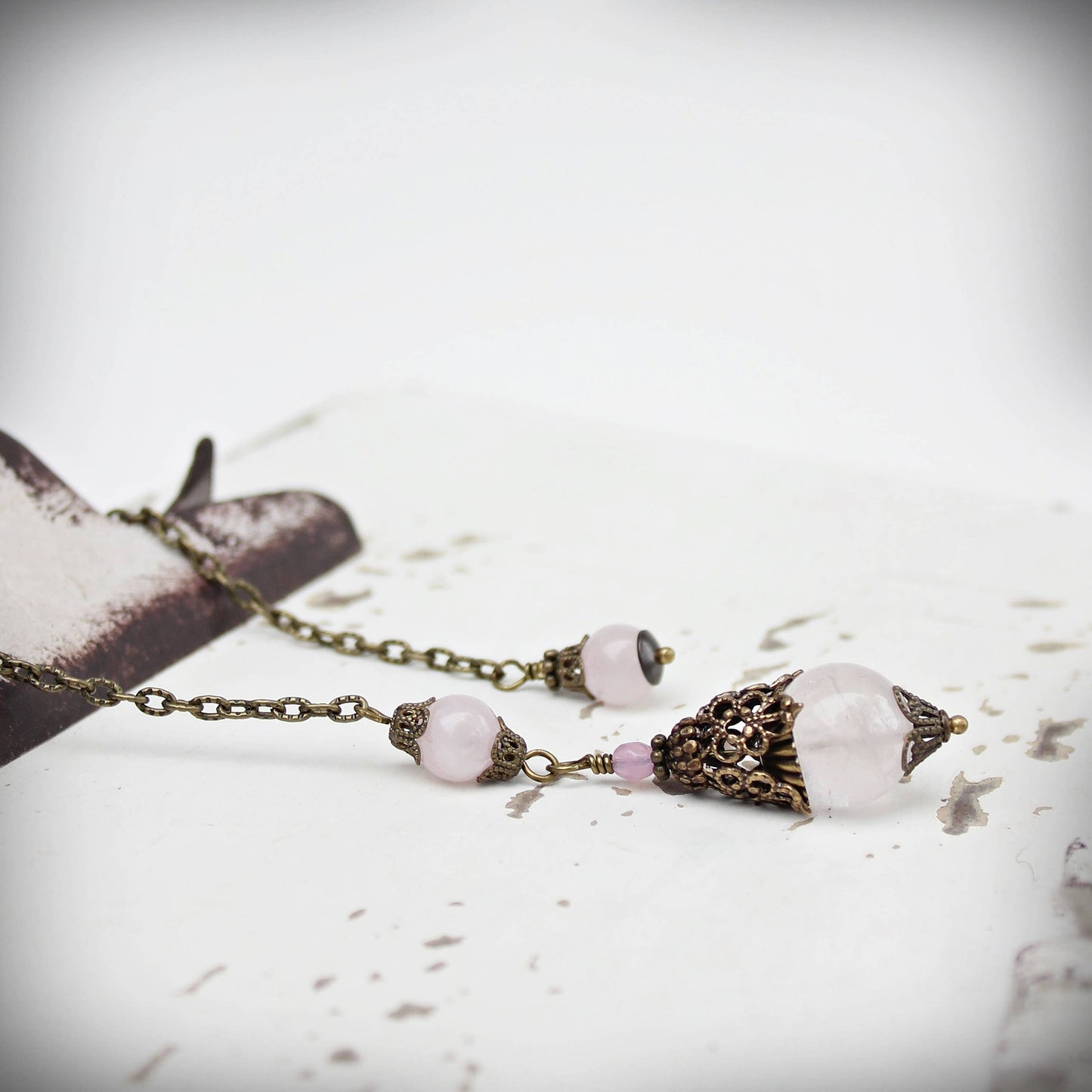 Circa 1890 - Rose Quartz Jewelry Pendulum | Harmony & Universal Love