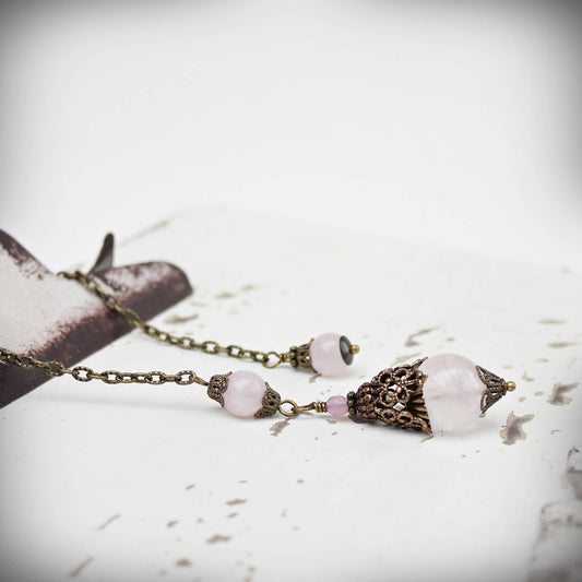 Circa 1890 - Rose Quartz Jewelry Pendulum | Harmony & Universal Love