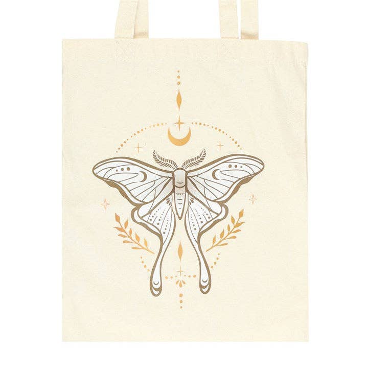 Something Different : Light Luna Moth Polycotton Tote Bag