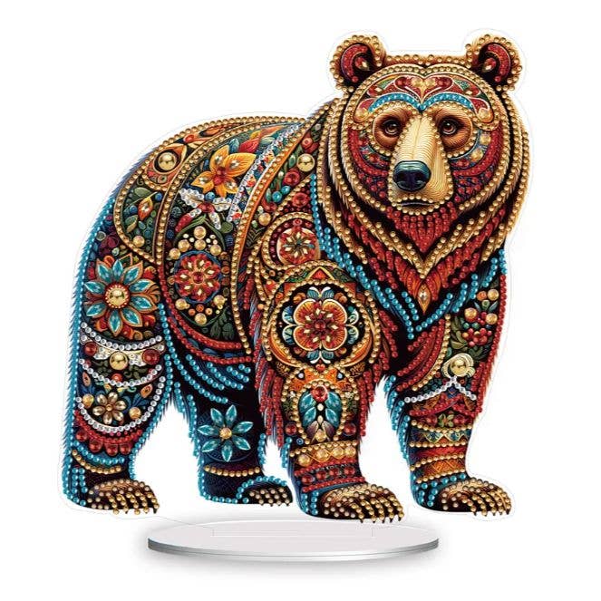 Diamond Brands - Majestic Bear Diamond Painting Tabletop Decoration