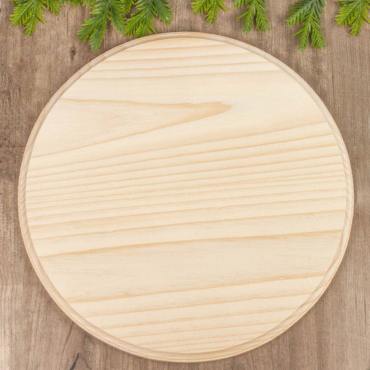 Factory Direct Craft - 15" x 3/4" Thick Unfinished Wood Blank Round Circle Plaque