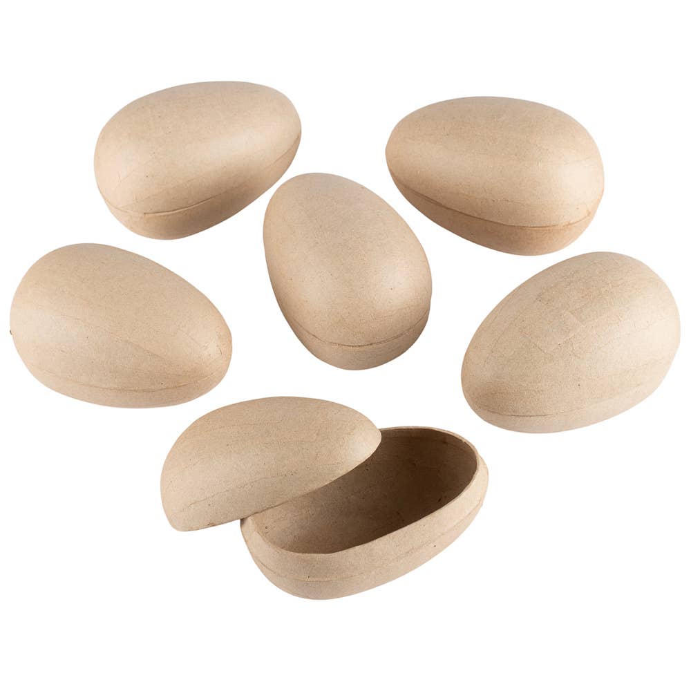 Factory Direct Craft - 5" Fillable Paper Mache Split German Easter Egg Box