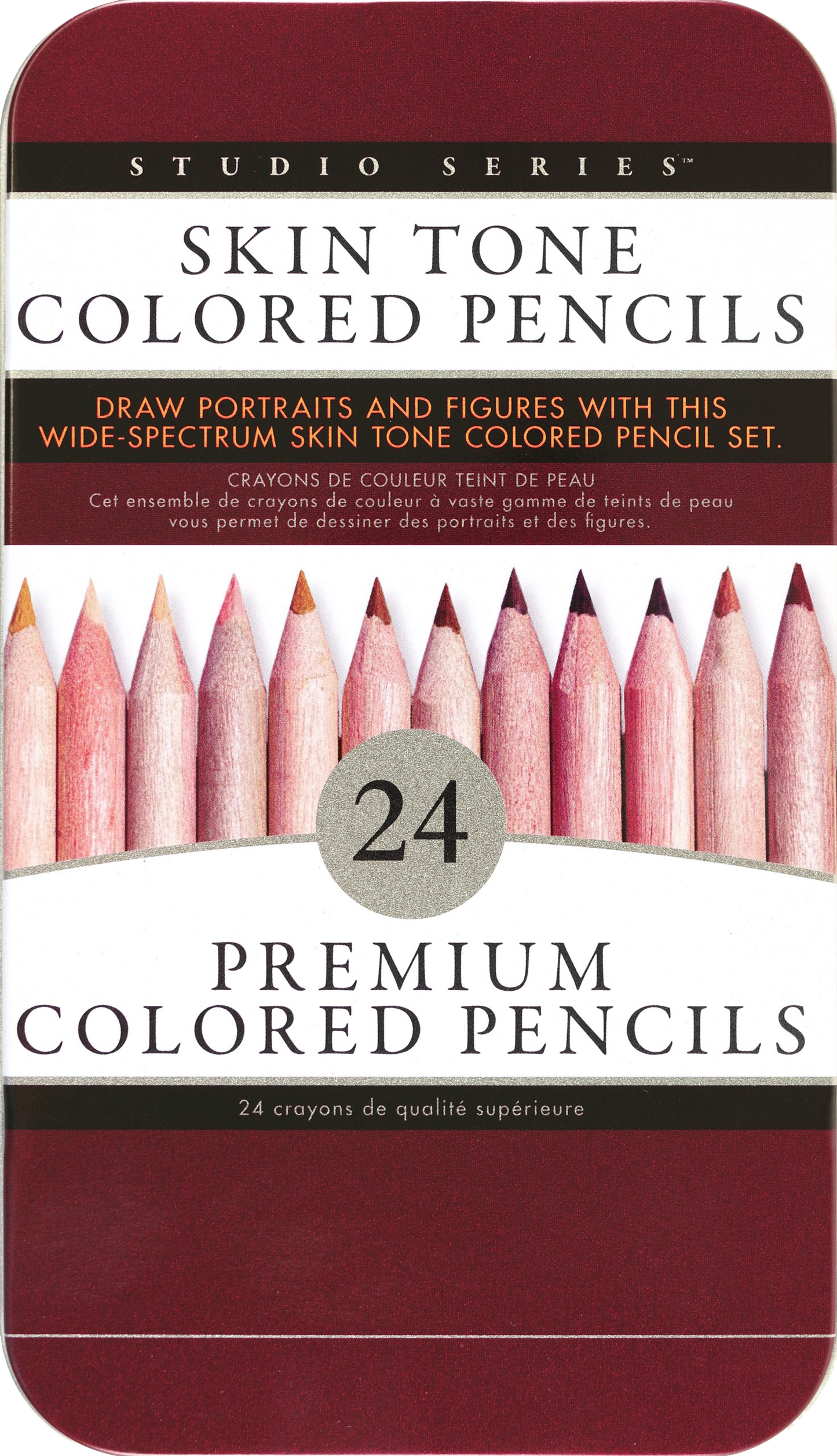 Peter Pauper Press - Skin Tone Colored Pencils (Set of 24)