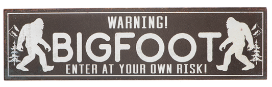 Warning Bigfoot Wall Sign