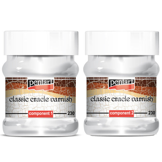 Pentart Classic Crackle Varnish 2 Component 230ml