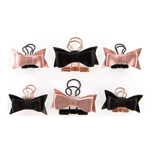 Prima - Prima Travel Journal - Binder Clips - Bow 6pcs