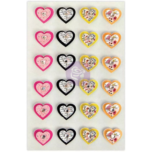 Prima - Prima Travel Journal Flowers - Loving Hearts 24pcs