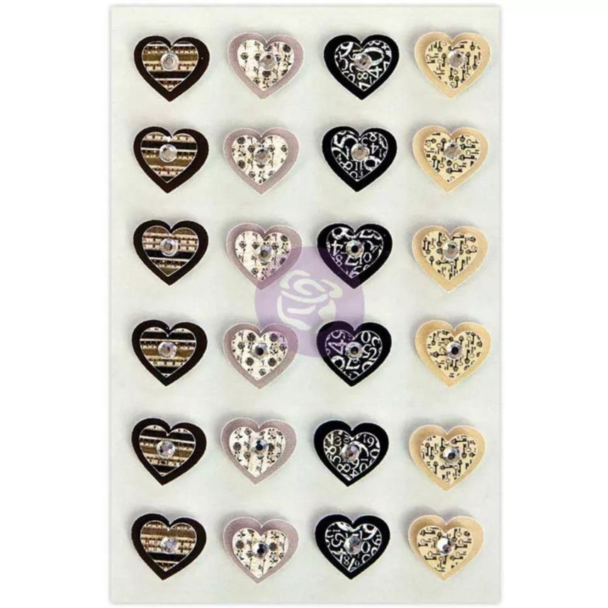 Prima - Prima Travel Journal Flowers - Vintage Hearts 24pcs