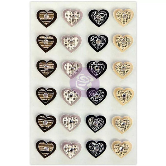 Prima - Prima Travel Journal Flowers - Vintage Hearts 24pcs