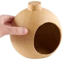Factory Direct Craft - 6" Paper Mache Open Diorama Ball Ornament with Front Hole