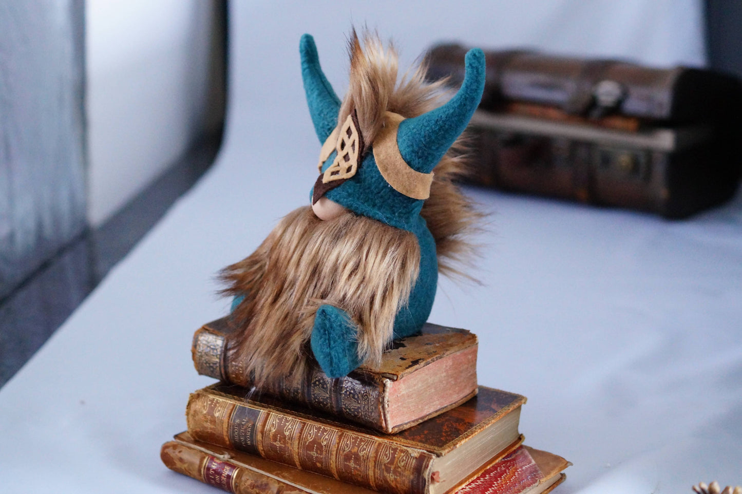 Gnomevillestudios - Viking Gnome- Blue with honey beard