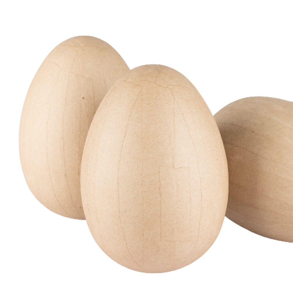 Factory Direct Craft - Large Unfinished Paper Mache Egg - 8" x 6" Dia.