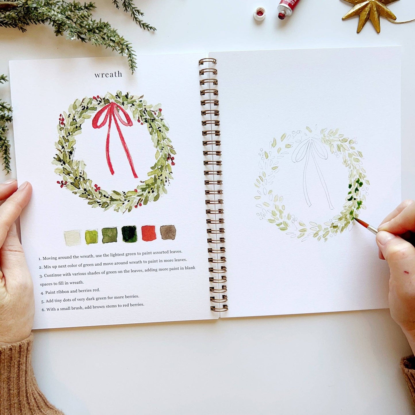 Emily Lex Studio - Watercolor Workbook Christmas