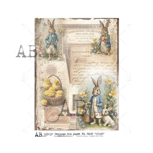 AB Studios : Easter Ephemera Rice Paper A4