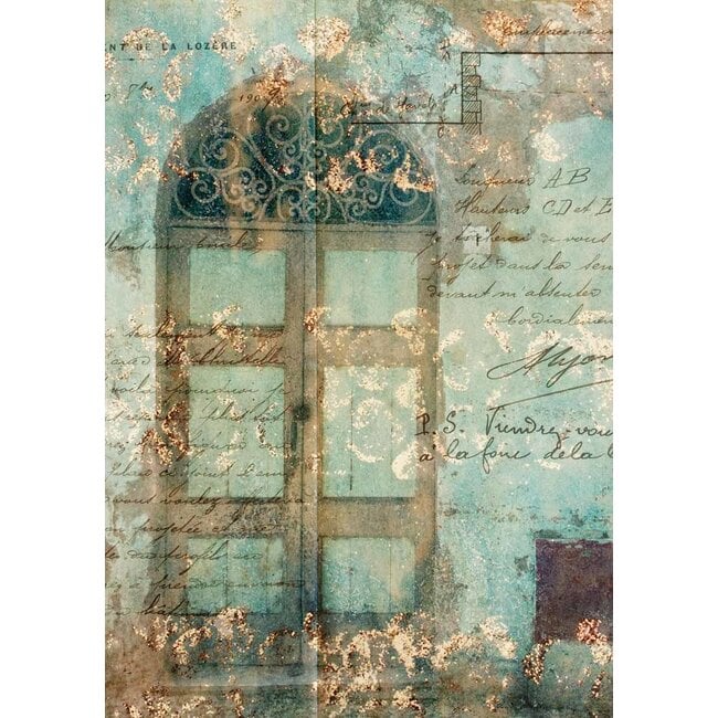 Decoupage Queen -  Antique Door With Scrollwork 1 Rice Paper A3, A4
