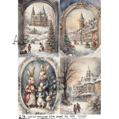 AB Studios - Winter Fairytale Scenes A4 Rice Paper