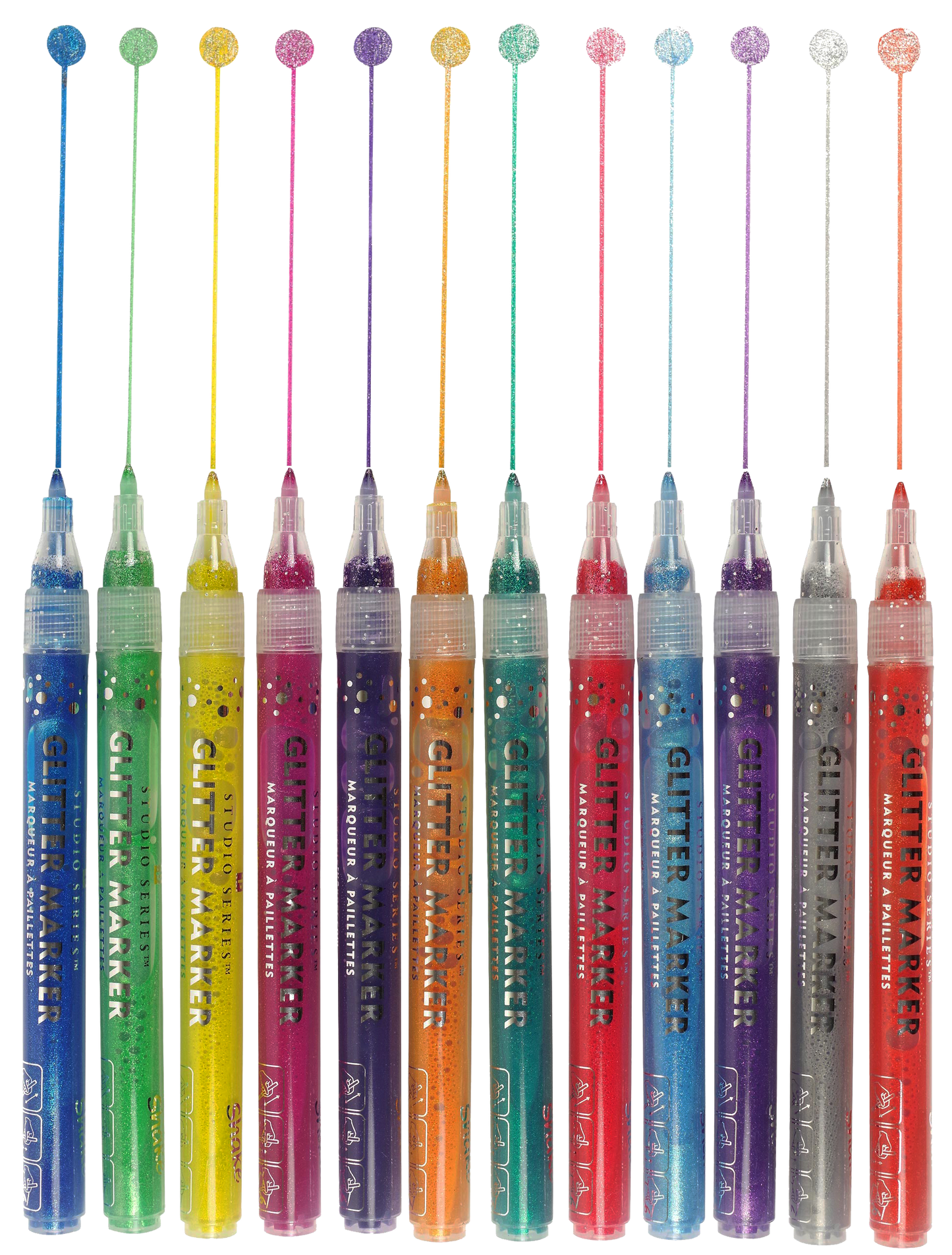 Peter Pauper Press - Studio Series Glitter Markers (Set of 12)