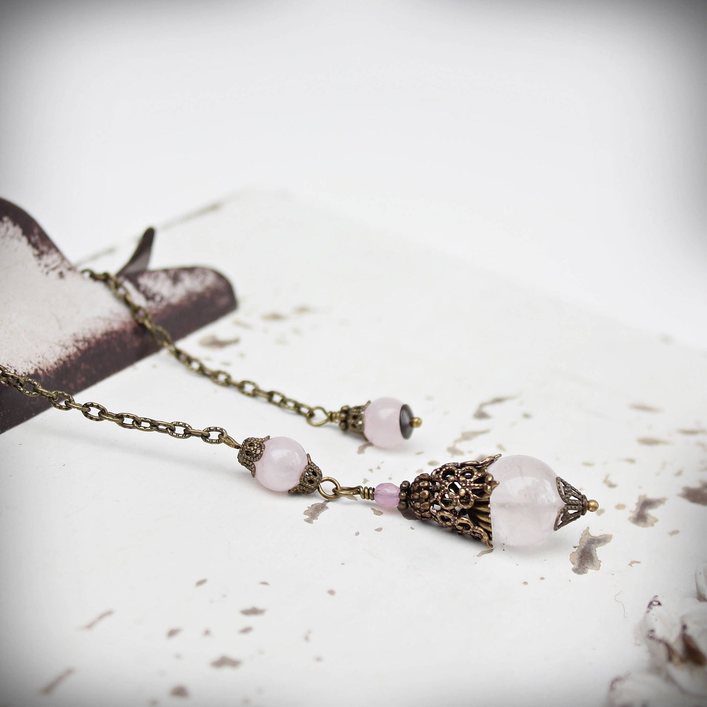 Circa 1890 - Rose Quartz Jewelry Pendulum | Harmony & Universal Love