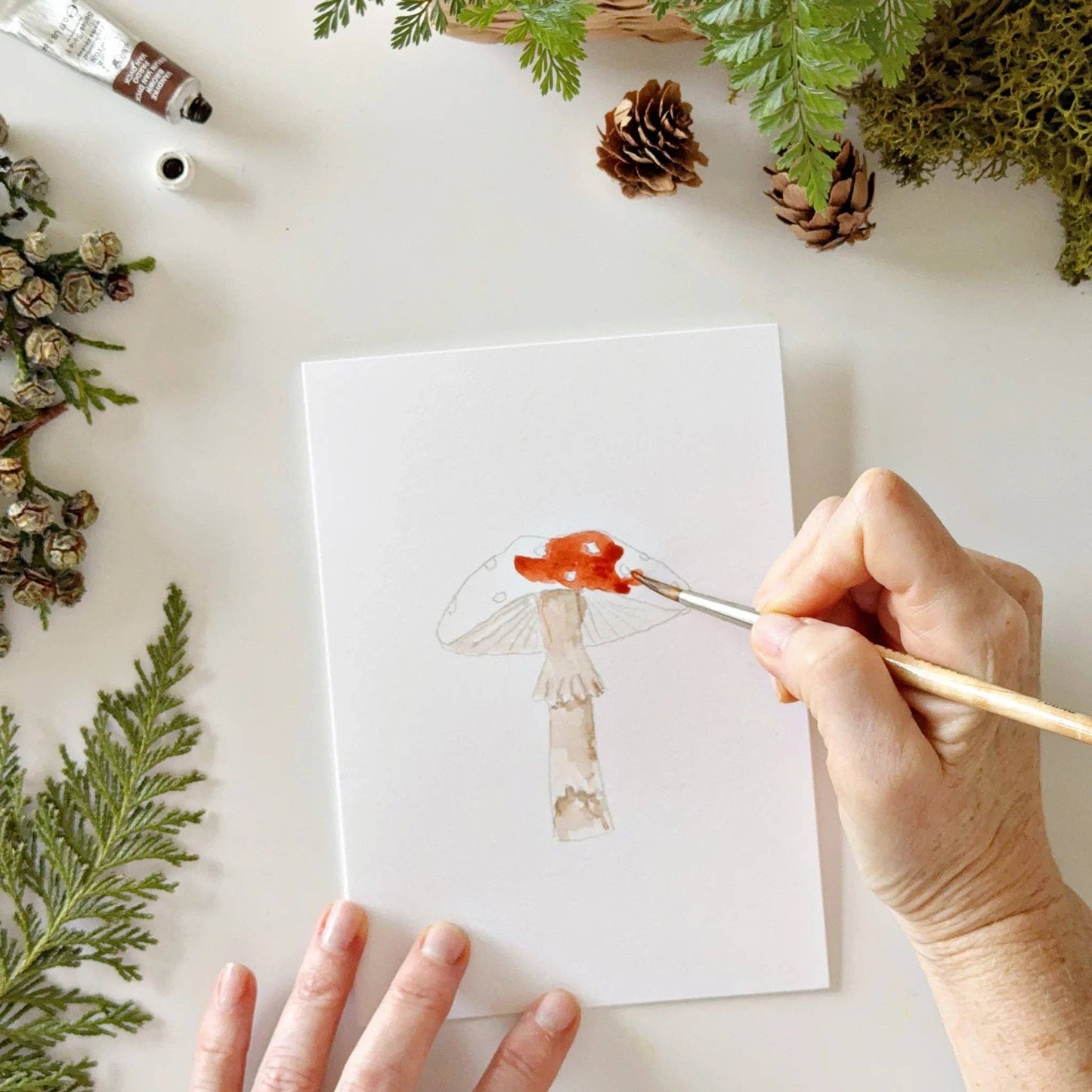 Emily Lex Studio - Mushrooms Paintable Watercolor Notecard Set