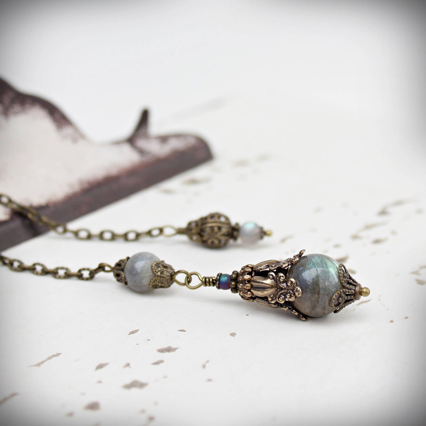Circa 1890 - Labradorite Jewelry Pendulum | Intuition, Clarity & Wisdom