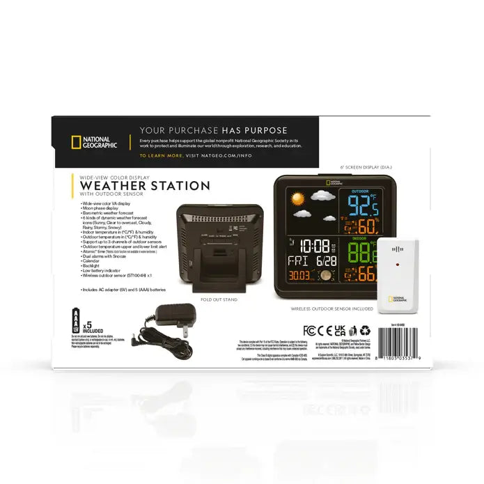 Explore Scientific - National Geographic Wide-View Display Weather Station