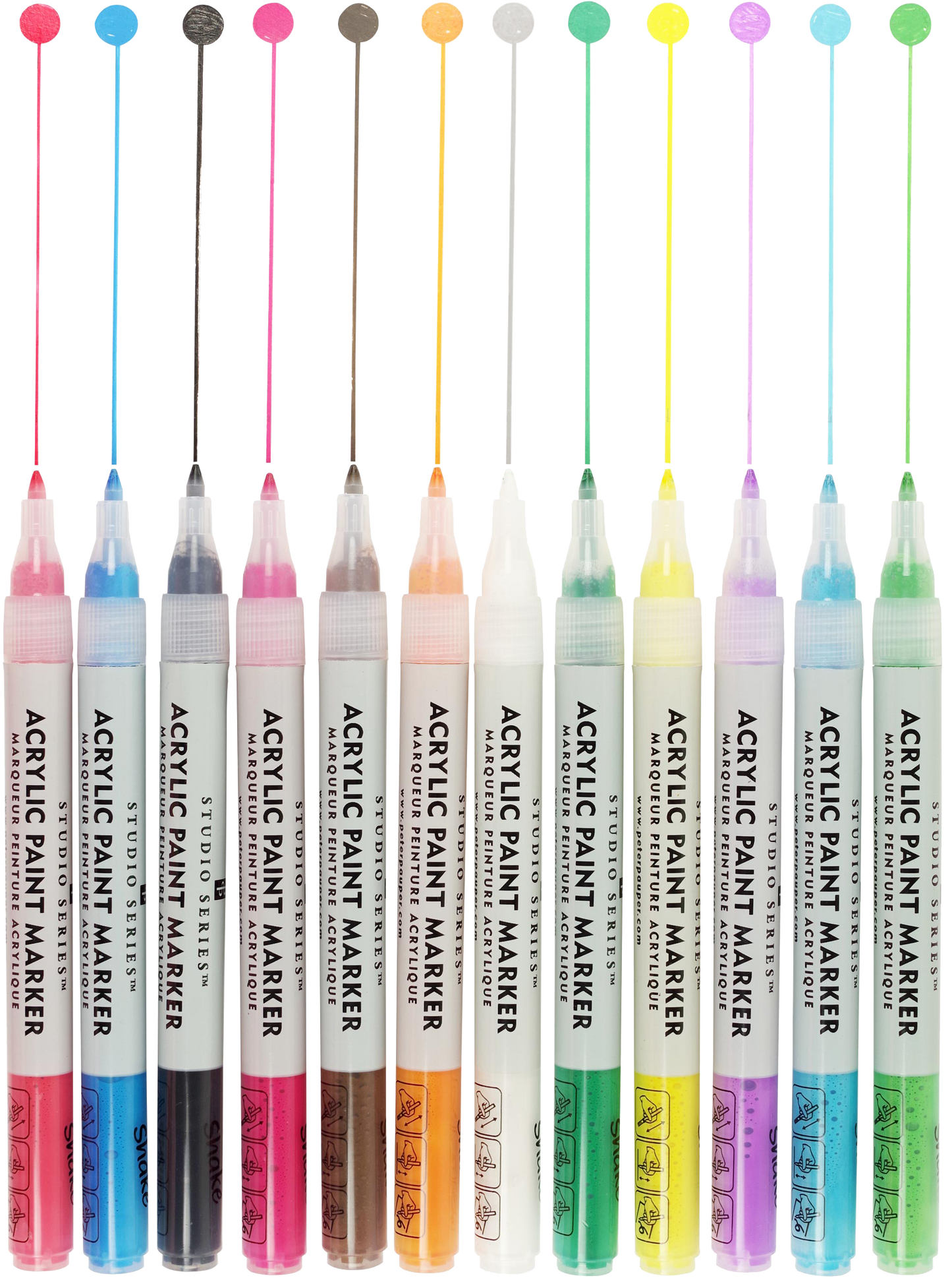 Peter Pauper Press - Studio Series Acrylic Paint Markers (Set of 12)