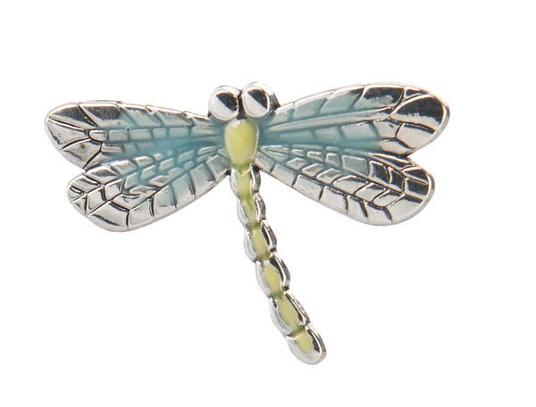 Dragonfly Pocket Charm Green/Silver