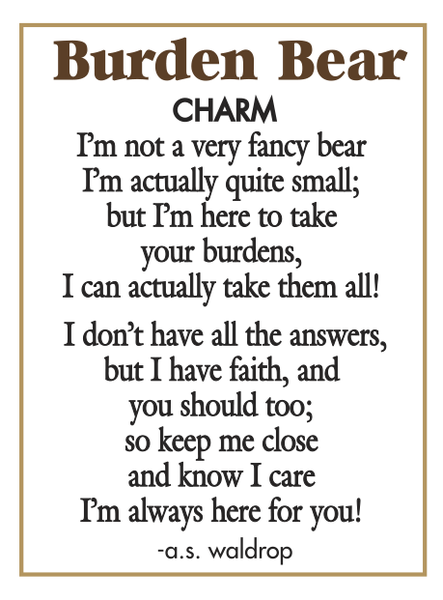 BURDEN BEAR POCKET CHARM
