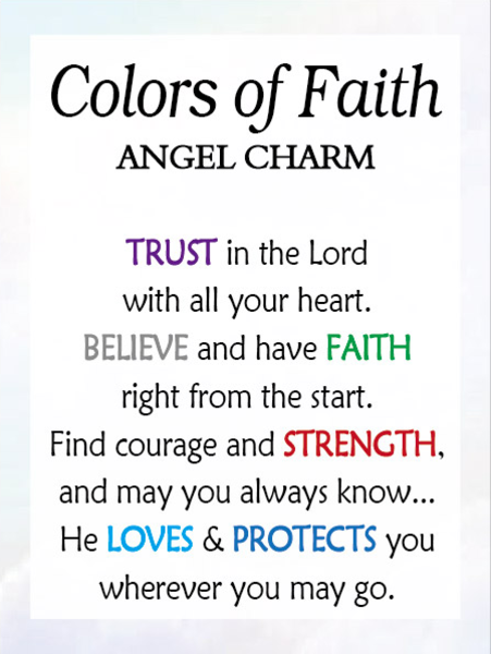 COLORS OF FAITH POCKET CHARM