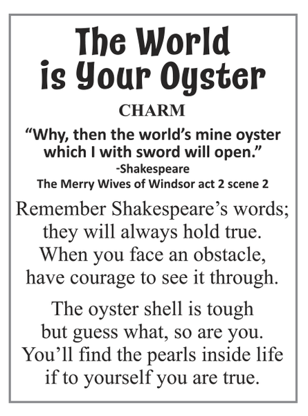 The World is Your Oyster Charm