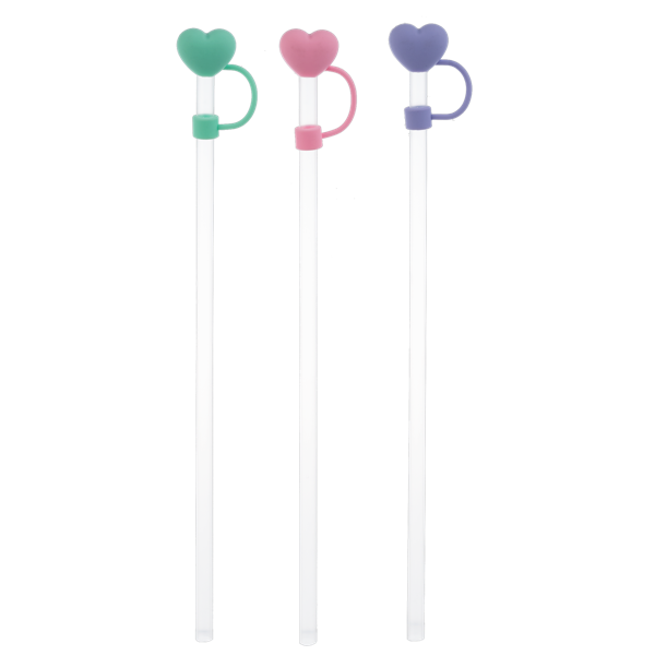 Heart Straw and Topper Set