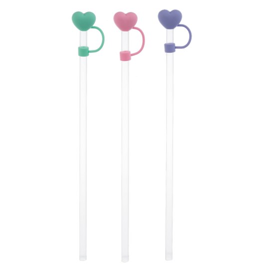 Heart Straw and Topper Set