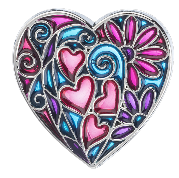Kaleidoscope Heart Pocket Charm