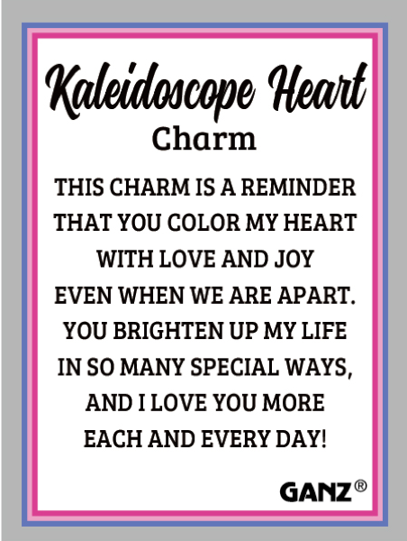 Kaleidoscope Heart Pocket Charm