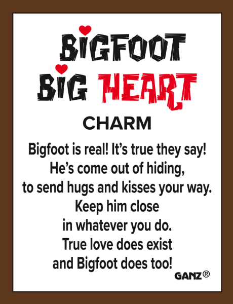 Big Foot Big Heart Pocket Charm