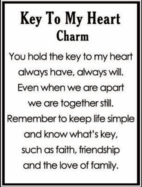 Key To My Heart Pocket Charm