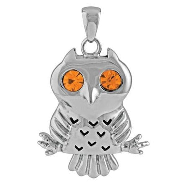 Pacific Giftware - Eule Owl Stainless Steel Pendant
