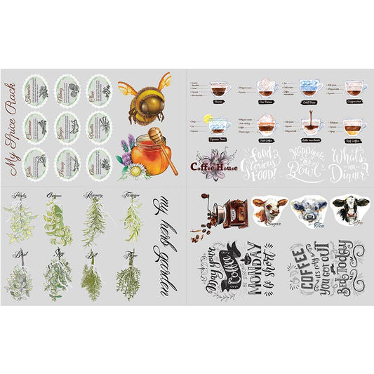 Hokus Pokus - Decor Transfer - Large Cut Into 4 Sheets - My Kitchen Rules 37x23"