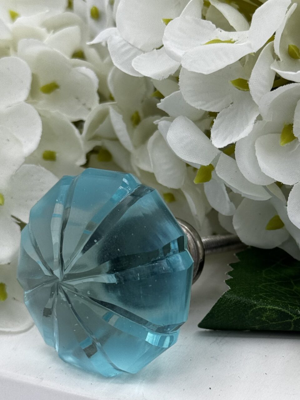 Blue Melon Glass Knob