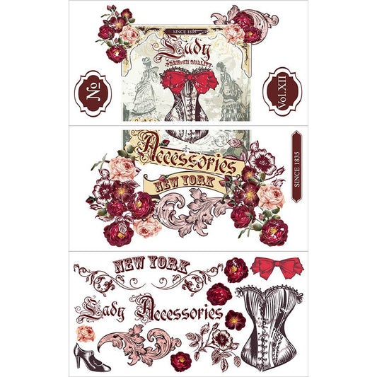 Hokus Pokus - Decor Transfer - Large Cut Into 3 Sheets - Burlesque 35x24"