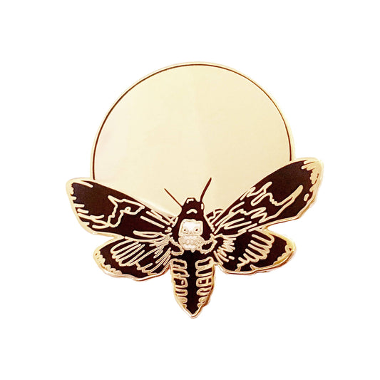 13th Press ~ Death's-Head Moth Hard-Enamel Pin