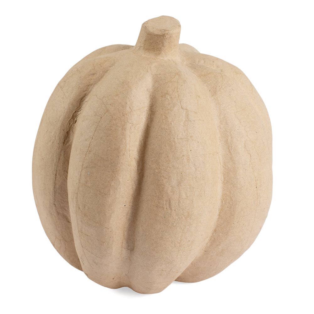 Factory Direct Craft - Paper Mache Pumpkin - 9-1/4" H x 7-1/2" Dia.